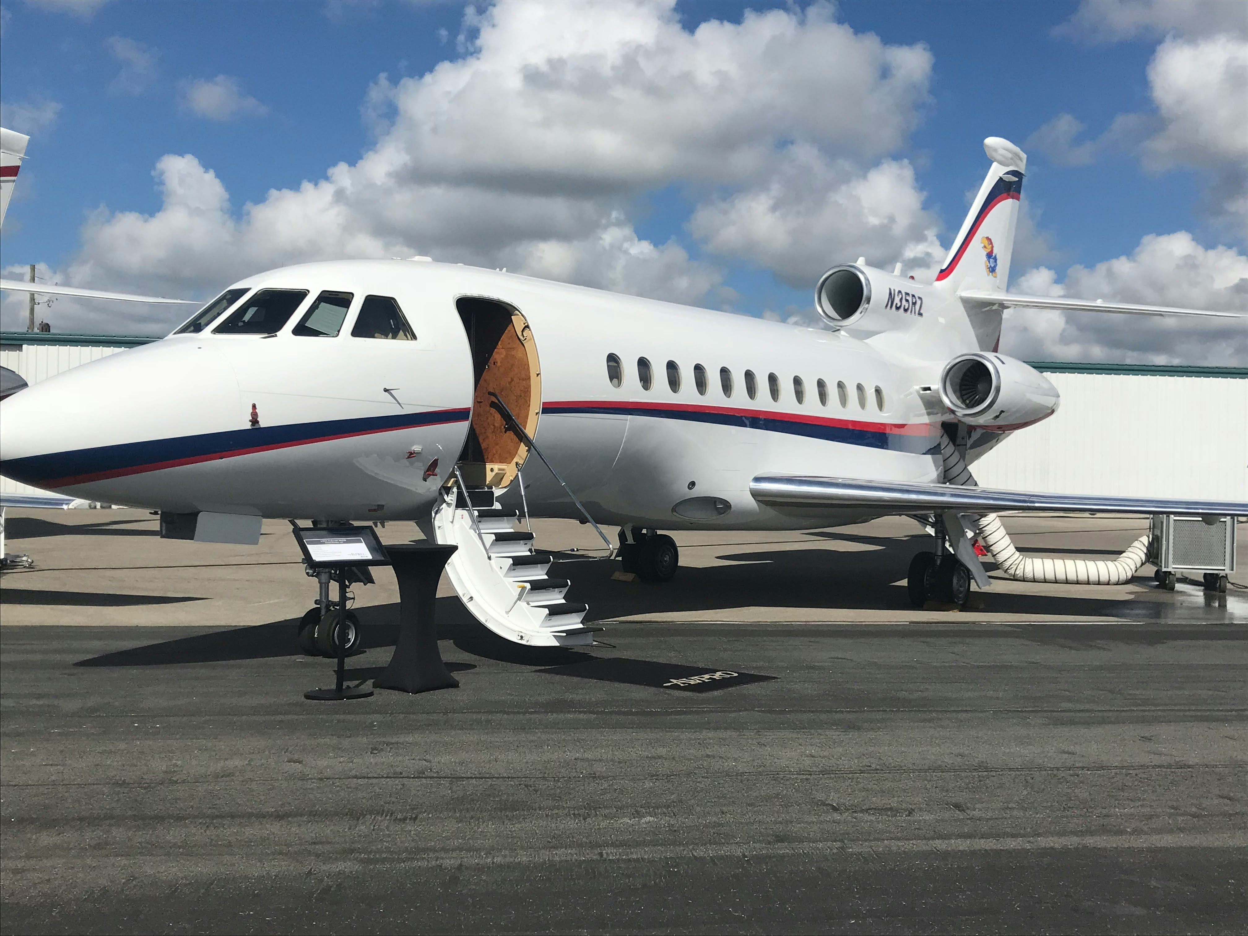 Business jet on the ramp